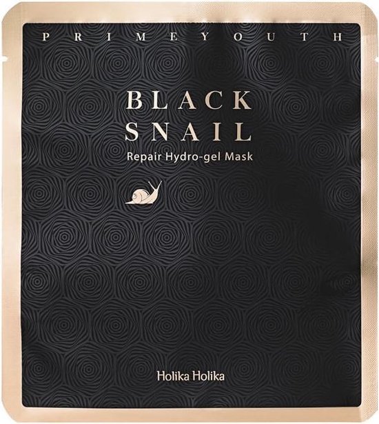 550x615-4 Holika Holika - Prime Youth Black Snail Repair Hydro-Gel Mask Hydrogel Mask From Slime Snail 25G - Image 1