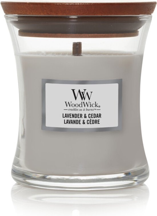 550x756-86 WoodWick Geurkaars Mini Lavender & Cedar 85 gr - Image 1