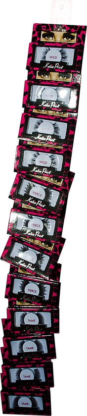 176x840-62 Eyelashes Clip Strip Kp 12 Pairs 4 Tame 4 Wild 4 Fierce - Image 1
