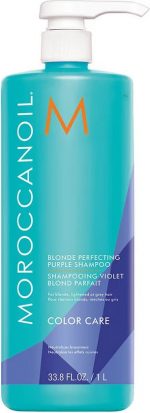 Moroccanoil Blonde Perfecting Purple Shampoo - 1000 ml - Image 2