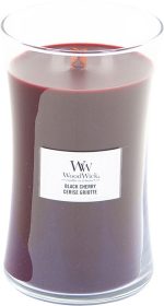 WoodWick Hourglass Large Geurkaars - Black Cherry - Image 3