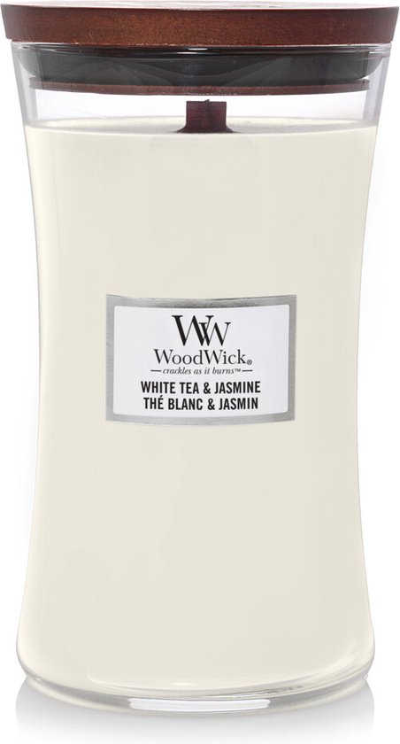 452x840-88 WoodWick Hourglass Large Geurkaars - White Tea & Jasmine - Image 1