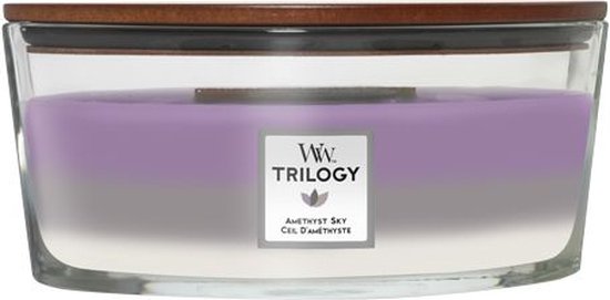 550x271-36 WoodWick Trilogy Heartwick Ellipse Geurkaars - Amethyst Sky - Image 1