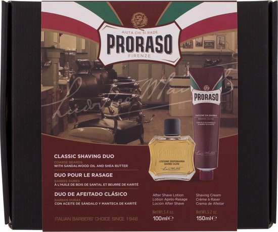550x458-110 Shaving Set Proraso Barbe Dure 2 Pieces - Image 1