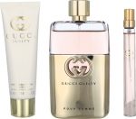 Set Gucci Guilty Edp 90ml Body 50ml Edp 10ml@