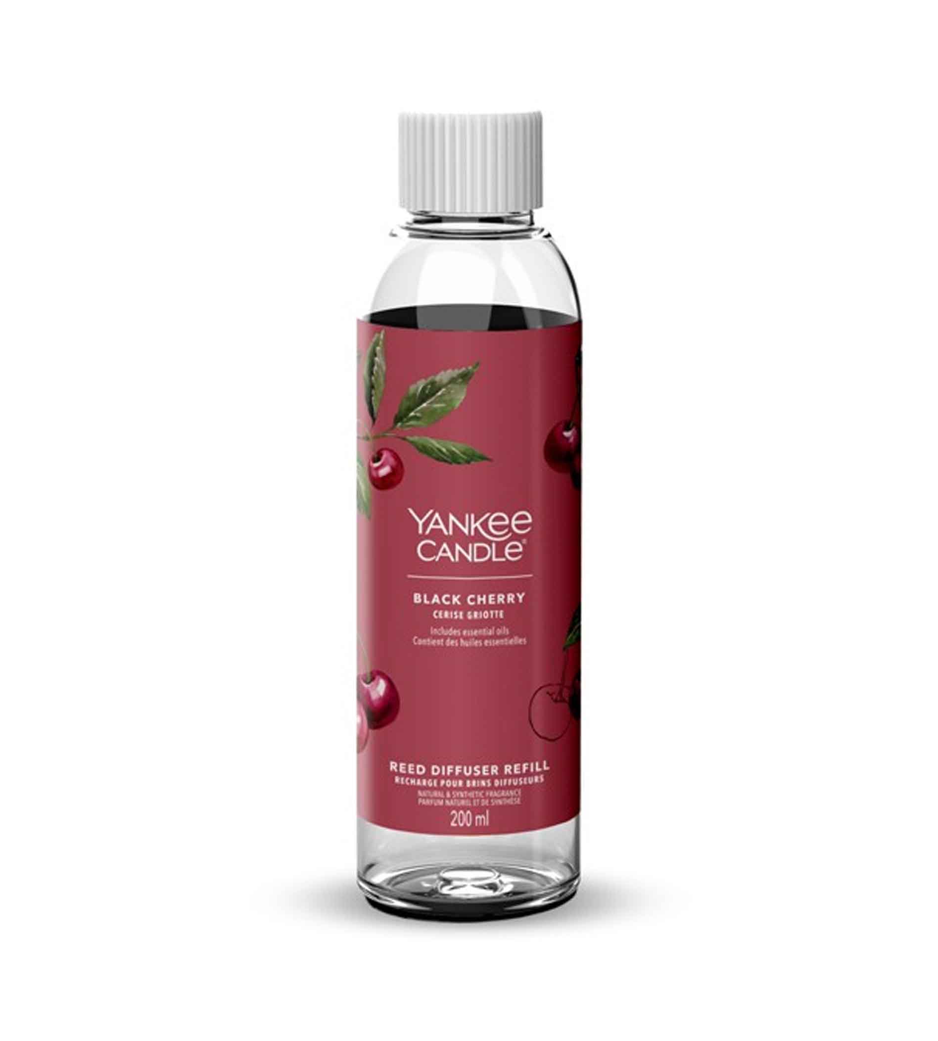 yankee-candle-black-cherry Yankee Candle Black Cherry Signature Reed Diffuser Refill 200ml - Image 1