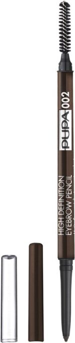Pupa - High Definition Eyebrow Pencil - 002 Brown - Image 2