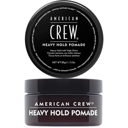 21107_8be9c052fb448e600630b0acef2168dc American Crew Heavy Hold Pomade with High Hold & Shine for Smooth & Sculpted Styles (85g) Water-based Formula, Hair Styling for Men - Image 1