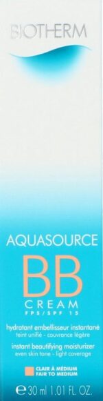 Biotherm Aquasource BB Cream Instant Beautifying Moisturizer Fluide LichtMedium 30ml - Image 4