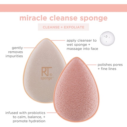 2344938_f36bb8712bd8dc3f7e8e388a2c2ec575 Real Techniques Sponge Miracle Cleanse Sponge 1 U - Image 1