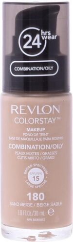 Revlon Colorstay 24hrs make up SPF 15  tone 180 Sand Beige   combination to oily skin  30 ml - Image 4