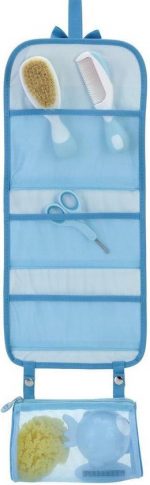 Chicco hangende toilettas met badthermometer, spons etc blauw( kraamcadeau) - Image 2