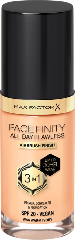 265x840-295 Max Factor Facefinity All Day Flawless Foundation - W44 Warm Ivory - Image 1