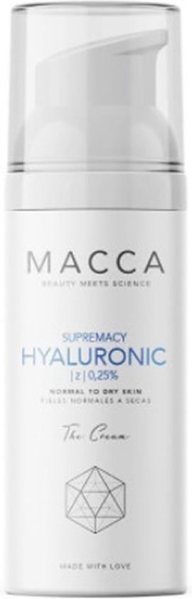 270x840-36 Intensief vochtinbrengende Crème Supremacy Hyaluronic Macca 0,25% Hyaluronzuur Droge Huid (50 ml) - Image 1