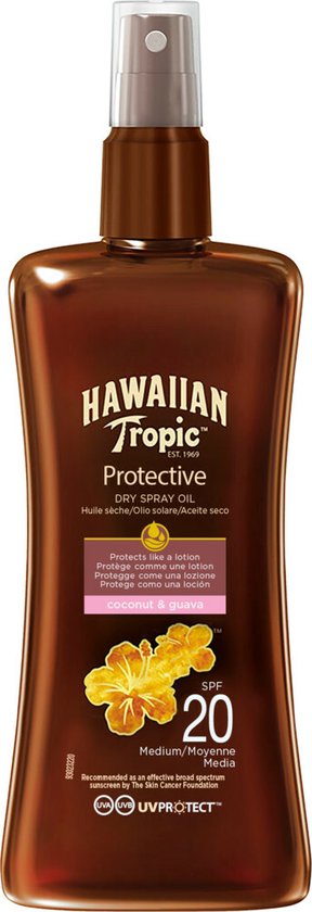 288x840-105 Hawaiian Tropic Protective Dry Spray Oil - SPF20 - 200ml - 1 stuk - Image 1