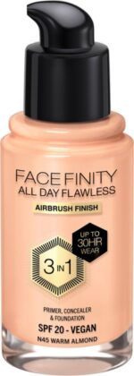 Max Factor Facefinity All Day Flawless Foundation - N45 Warm Almond - Image 2