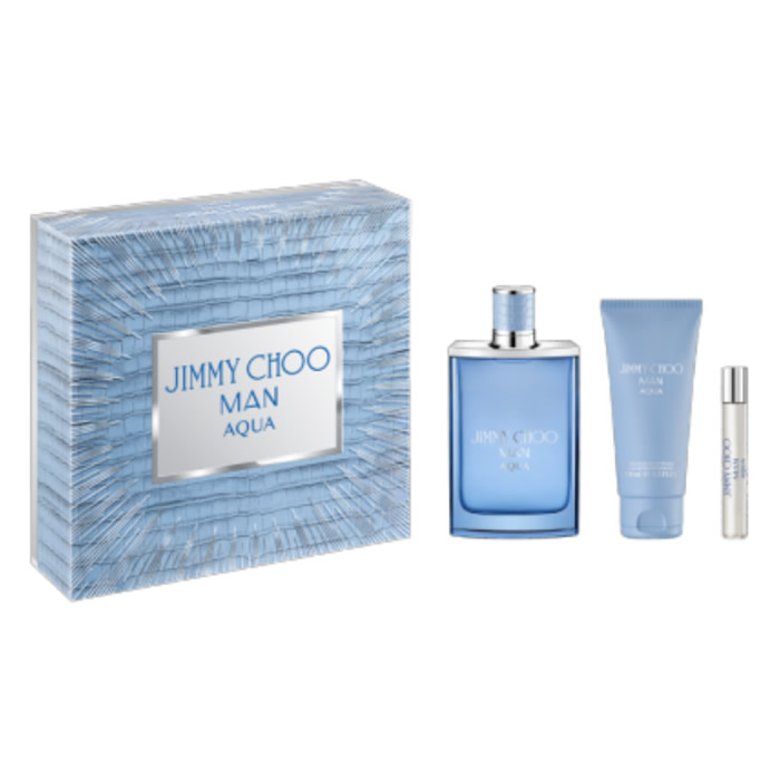 3386460138390 Jimmy Choo Man Aqua Eau De Toilette Spray 100ml Set 3 Pieces - Image 1