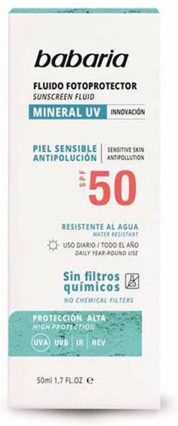 352x840-77 Zonnebrand Lotion Babaria Solar Mineral UV Spf 50 (50 ml) - Image 1