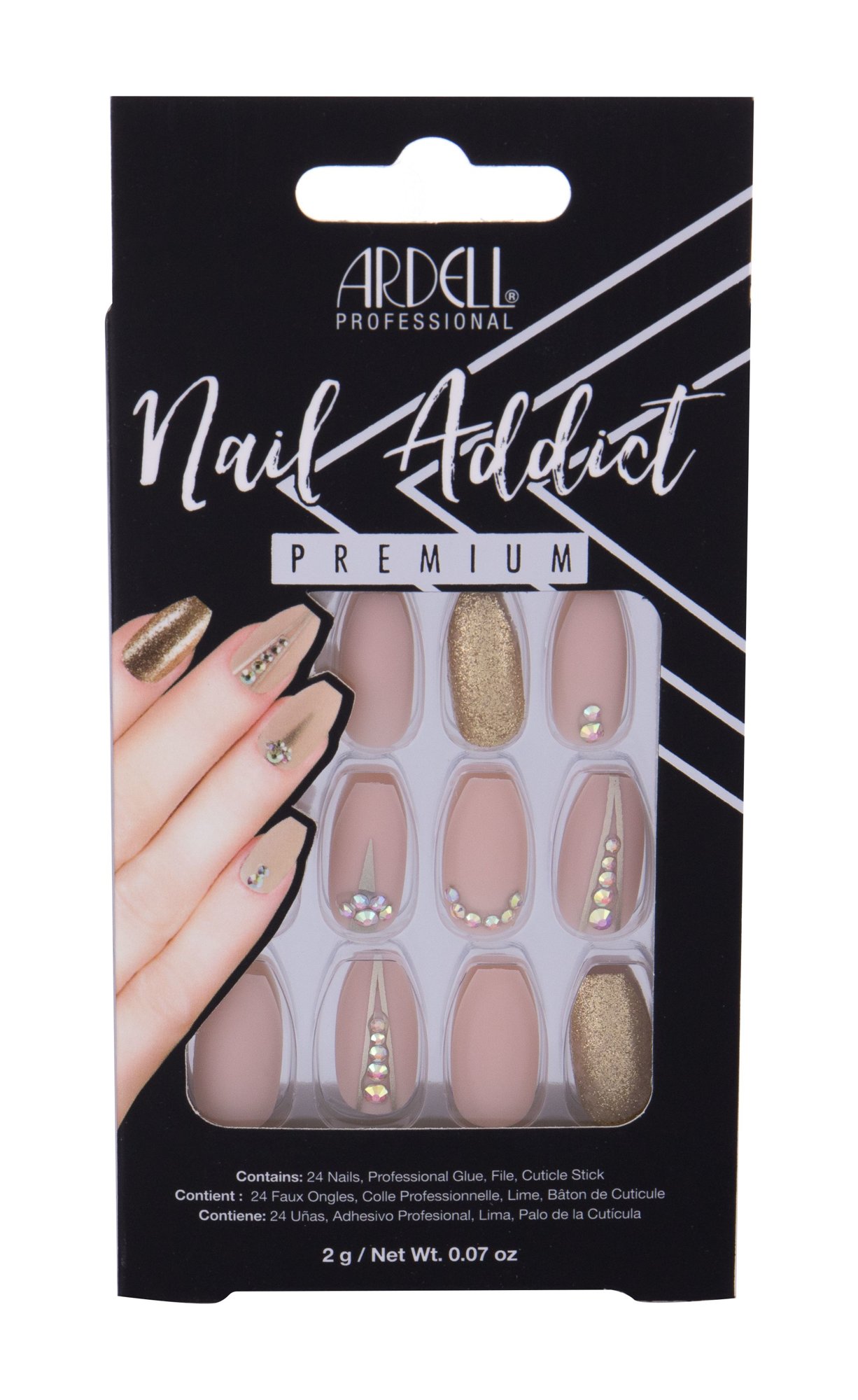 375383_b70a614552671f098e89bb5ad4955539 Ardell Nail Addict Nude Jeweled 1 U - Image 1