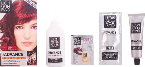 550x255-6 Color Advance Hair Colour By Llongueras #6.6-caoba-rojo-intenso - Image 1
