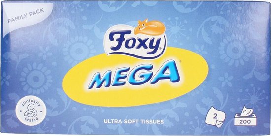 550x277-32 Foxy Mega Tissues 200 Units - Image 1