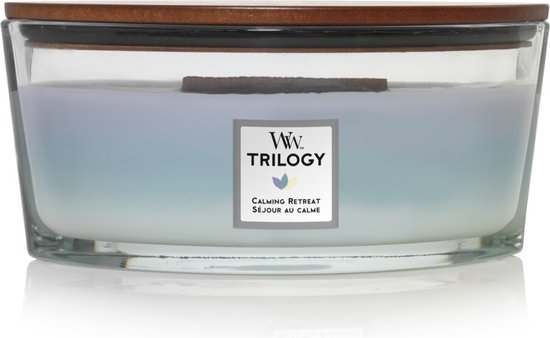 550x338-121 WoodWick Heartwick Flame Ellipse Trilogy Geurkaars - Calmin Retreat - Image 1
