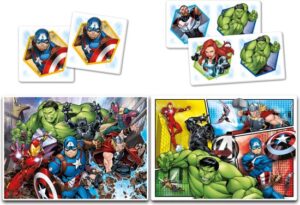Clementoni - Super kit puzzel en spellen 4in1 - Marvel The Avengers, puzzels kinderen - Image 2