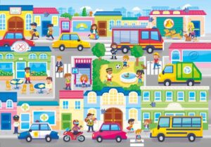 Clementoni Legpuzzel - Supercolor Puzzel Collectie - In the city - 104 stukjes, puzzels kinderen - Image 2