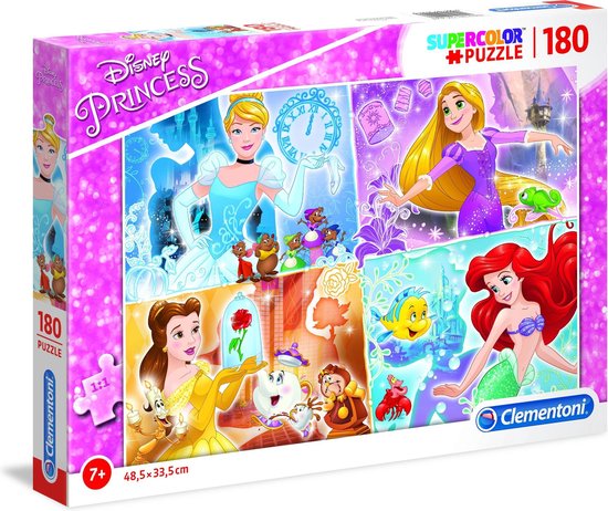 550x462-62 Legpuzzel - 180 stukjes - Disney Prinsessen - Clementoni - Image 1