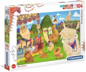 Clementoni Legpuzzel - Supercolor Puzzel Collectie - No probllama - 104 stukjes, puzzels kinderen - Image 4