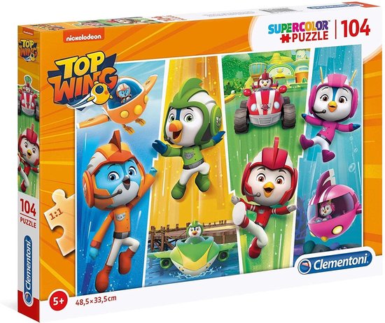 550x462-68 Clementoni Legpuzzel Top Wing Karton Junior 104 Stukjes - Image 1