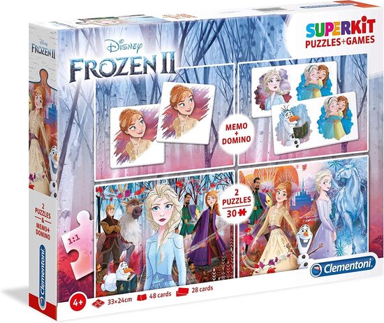 550x462-76 Clementoni 4-in-1 Puzzels Disney Frozen 2 - 2x30 Stukjes - Image 1