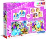 Clementoni - Super kit puzzel en spellen 4in1 - Disney Princess, puzzels kinderen