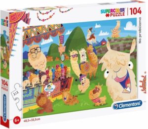 Clementoni Legpuzzel - Supercolor Puzzel Collectie - No probllama - 104 stukjes, puzzels kinderen - Image 3