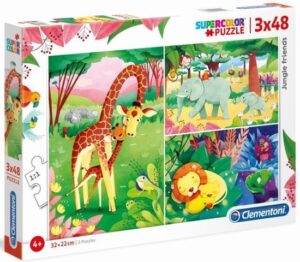 Clementoni Legpuzzel Jungle Friends 48 Stukjes 3 Stuks - Image 4