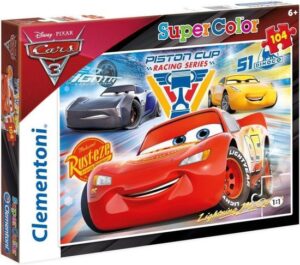 Clementoni Legpuzzel - Supercolor Puzzel Collectie - Disney Cars 3 - 104 stukjes, puzzel kinderen - Image 4
