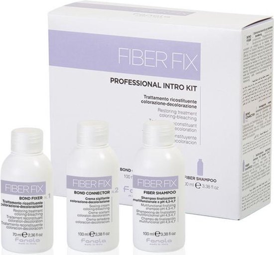 550x511-69 Fanola Pakket Fiber Fix Professional Intro Kit Restoring Treatment Coloring-Bleaching - Image 1