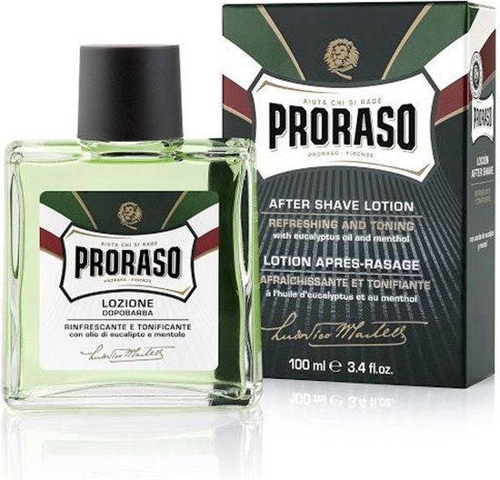550x528-77 Proraso - Green Refreshing Aftershave Lotion - Image 1