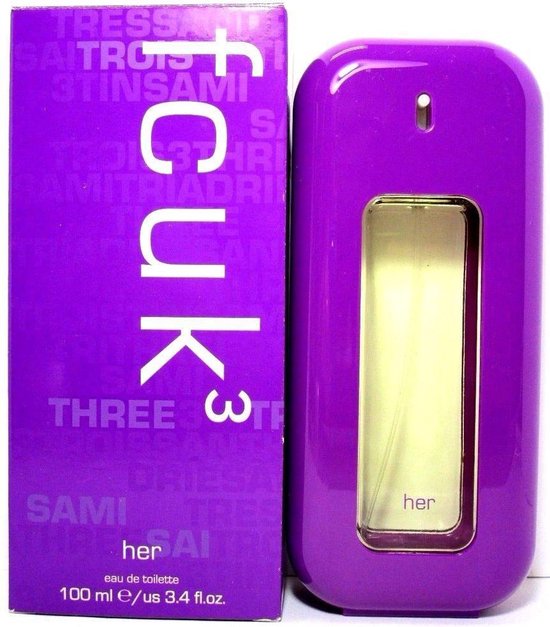 550x627-5 French Connection Fcuk 3 Eau De Toilette Spray 100 ml for Women - Image 1