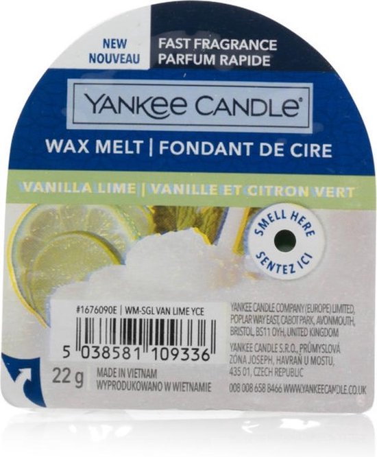 550x666-166 Wax Melt Geurwas Vanille Limoen 22g - Image 1
