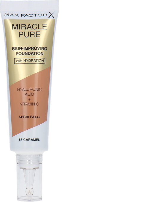 550x684-90 Max Factor Miracle Pure Foundation Spf30 85-Caramel - Image 1