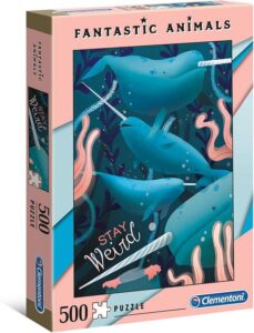 Clementoni Legpuzzel - Fantastic Animals - Narwal - 500 Stukjes, puzzel volwassenen - Image 3
