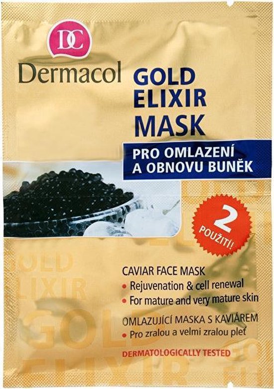 550x779-15 Dermacol - Gold Elixir Caviar Face Mask Rejuvenating mask with caviar - 16.0g - Image 1