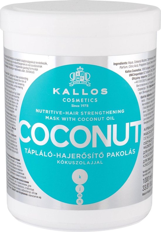 550x793-62 Voedend Haarmasker Kallos Cosmetics Coconut 1 L - Image 1