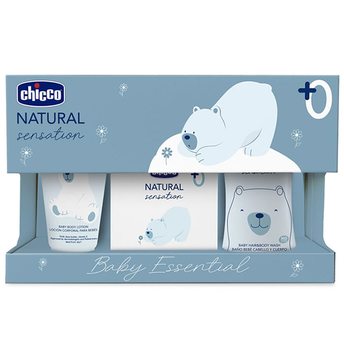 8058664163915 Chicco Natural Sensation Toiletry & Bath Set 3 Pieces - Image 1