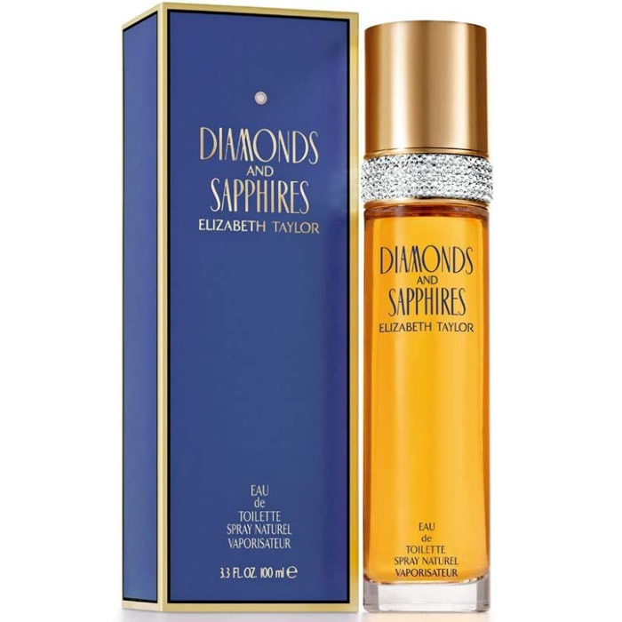 0719346450409_1 Elizabeth Taylor Diamonds And Sapphires Eau De Toilette Spray 100ml - Image 1