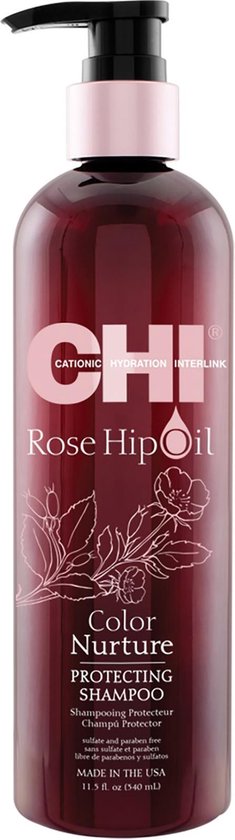 235x840-138 CHI Rose Hip Oil Color Nurture Protecting Shampoo OchrannA12 A ampon pro barvenA c vlasy - Image 1