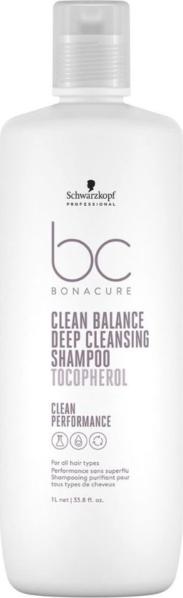 257x840-12 Schwarzkopf Bonacure Clean Balance Deep Cleansing Shampoo 1000ml - Normale shampoo vrouwen - Voor Alle haartypes - Image 1