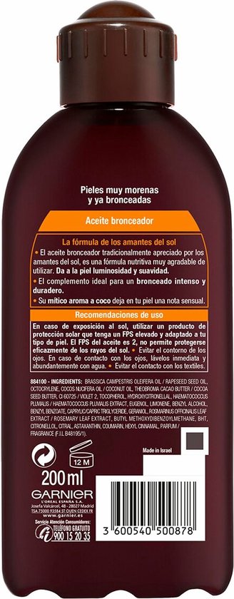 328x840-189 Delial Intense Bronze Oil 200ml - Image 1