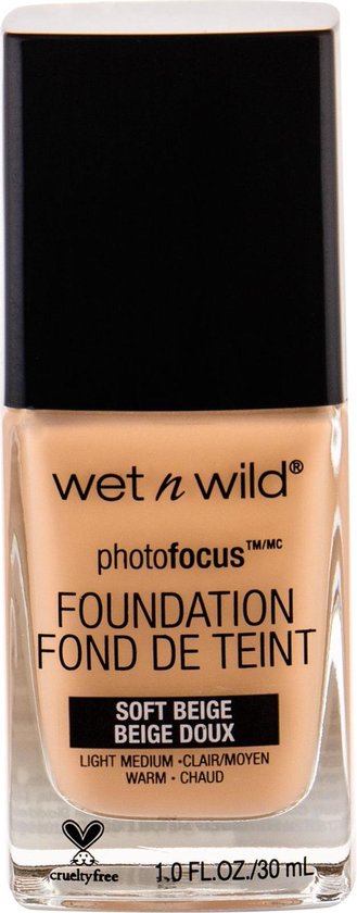 329x840-3 Wet n Wild - Photo Focus Foundation Fond de Teint - Makeup 30 ml Soft Beige (L) - Image 1